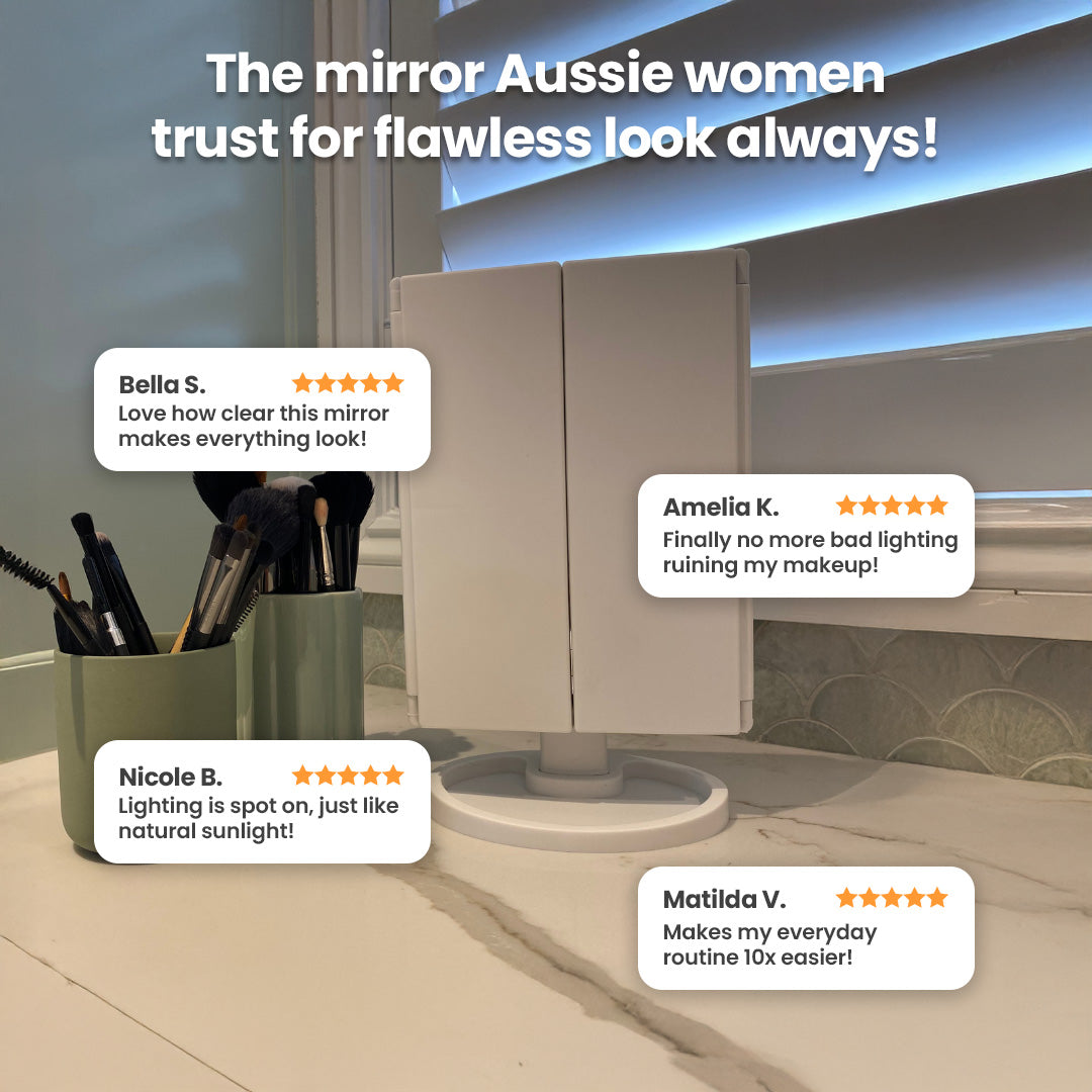 BrightBeauty™ Premium Trifold LED Makeup Mirror