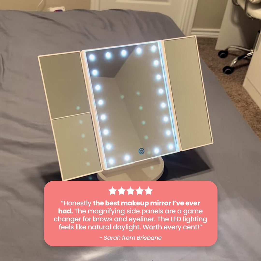 BrightBeauty™ Premium Trifold LED Makeup Mirror